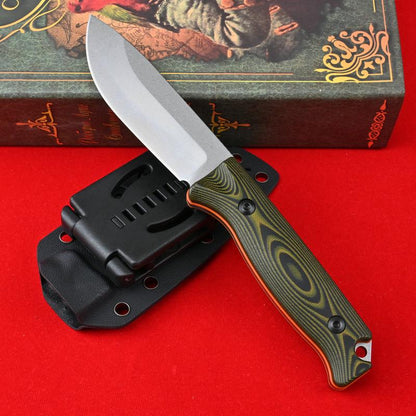 15002 Hunting Fixed Blade Knife with Sheath Micarta Handle Knives for EDC Outdoor Camping Survival Tactical Fishing Knife