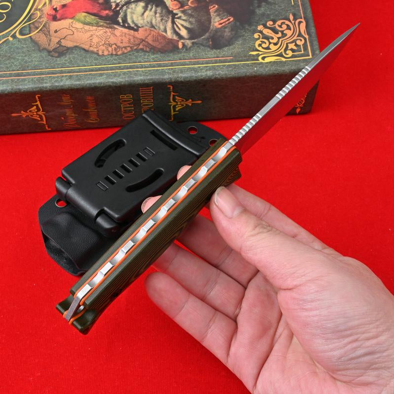 15002 Hunting Fixed Blade Knife with Sheath Micarta Handle Knives for EDC Outdoor Camping Survival Tactical Fishing Knife