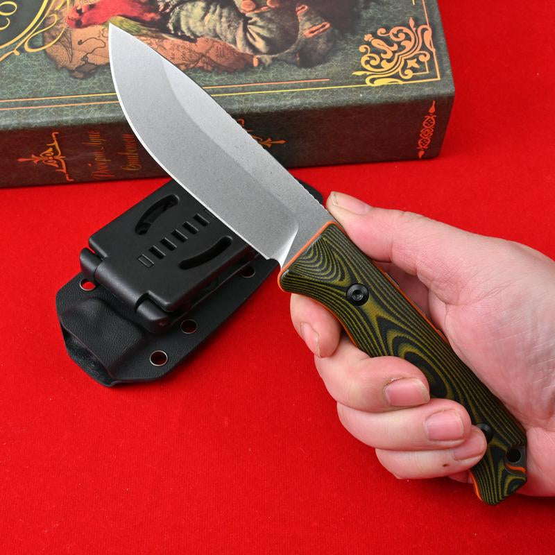 15002 Hunting Fixed Blade Knife with Sheath Micarta Handle Knives for EDC Outdoor Camping Survival Tactical Fishing Knife