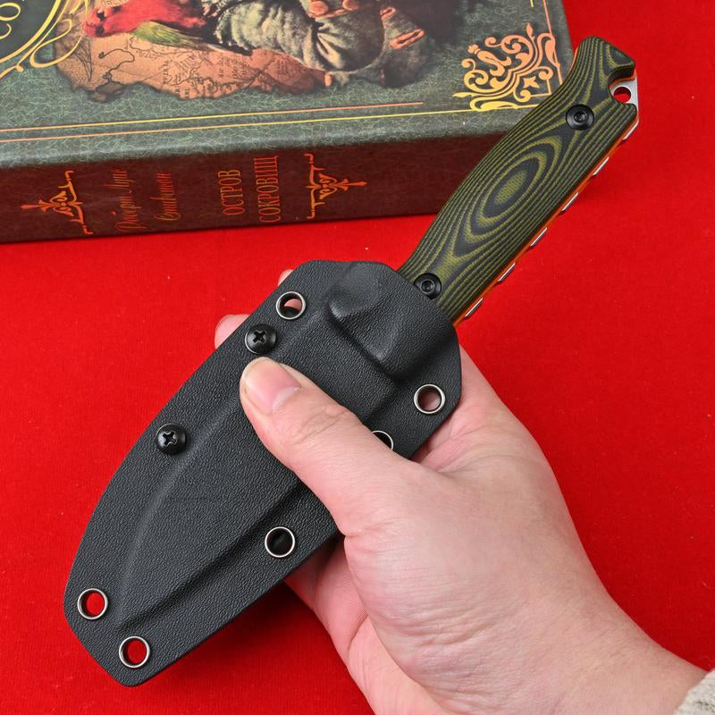 15002 Hunting Fixed Blade Knife with Sheath Micarta Handle Knives for EDC Outdoor Camping Survival Tactical Fishing Knife