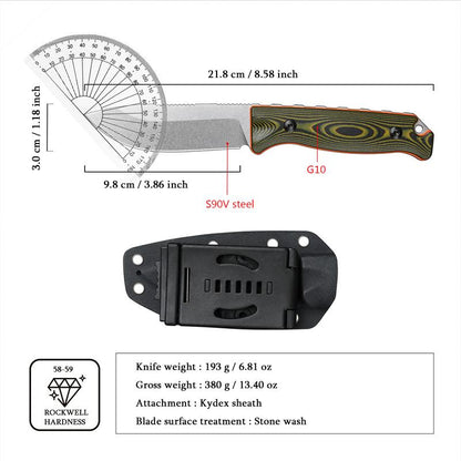 15002 Hunting Fixed Blade Knife with Sheath Micarta Handle Knives for EDC Outdoor Camping Survival Tactical Fishing Knife