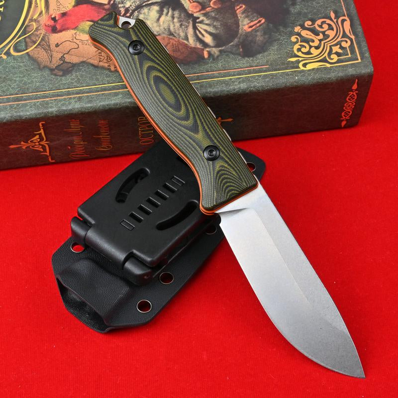 15002 Hunting Fixed Blade Knife with Sheath Micarta Handle Knives for EDC Outdoor Camping Survival Tactical Fishing Knife