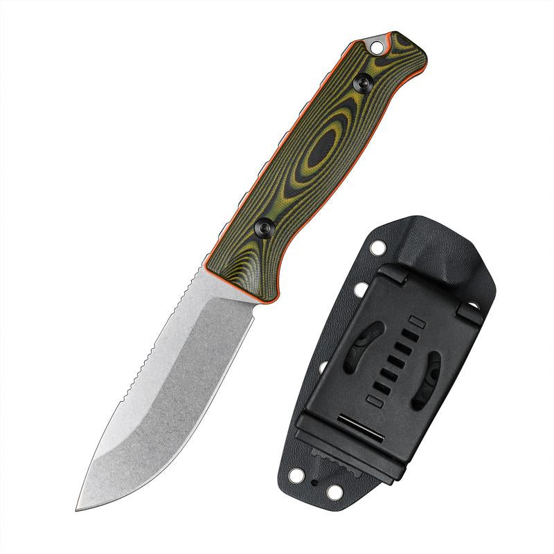 15002 Hunting Fixed Blade Knife with Sheath Micarta Handle Knives for EDC Outdoor Camping Survival Tactical Fishing Knife