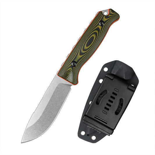 15002 Hunting Fixed Blade Knife with Sheath Micarta Handle Knives for EDC Outdoor Camping Survival Tactical Fishing Knife